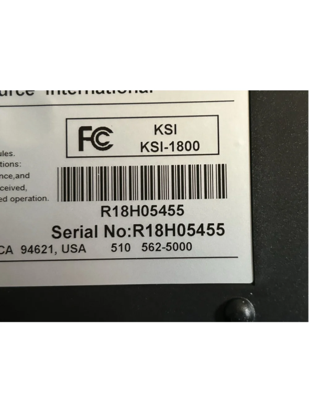 Key Source International KSI-1801 Black Backlit Keyboard Side Numbers